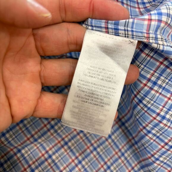 Polo Ralph Lauren Classic Fit Lightweight Cotton Plaid Shirt Blue L - Picture 5 of 10